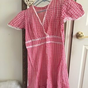 Vintage red checkered dress